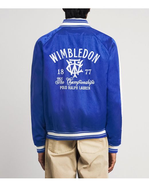 Polo Ralph Lauren Blue X Wimbledon Varsity Jacket for men