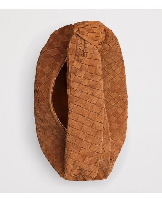 Bottega Veneta Brown Suede Jodie Top-Handle Bag