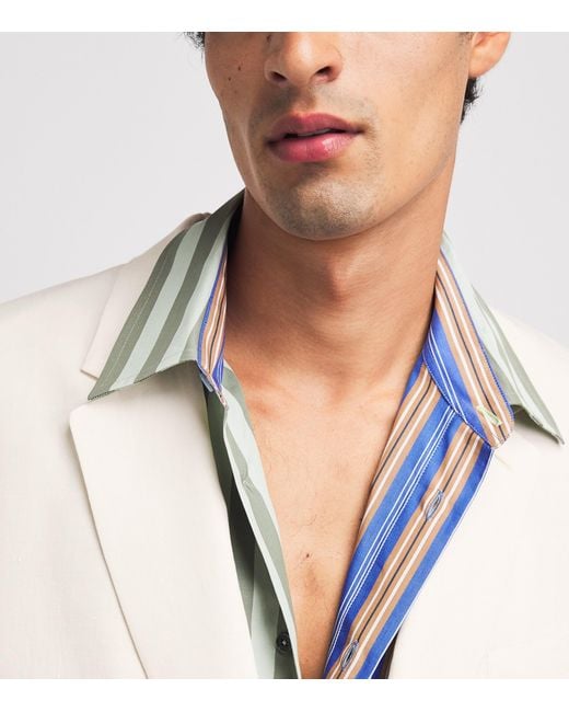 Paul Smith White Linen Single-Breast Blazer for men