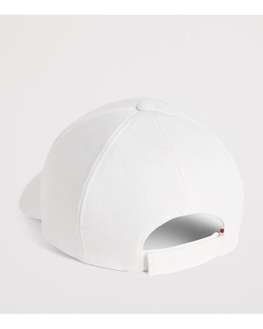 Eleventy White Cotton Logo Baseball Cap for men