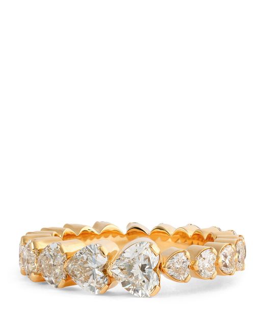 Sophie Bille Brahe Metallic Yellow Gold And Diamond Ensemble Baronesse Eternity Ring