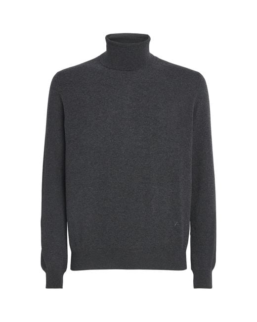 Isaia Gray Cashmere Rollneck Sweater for men