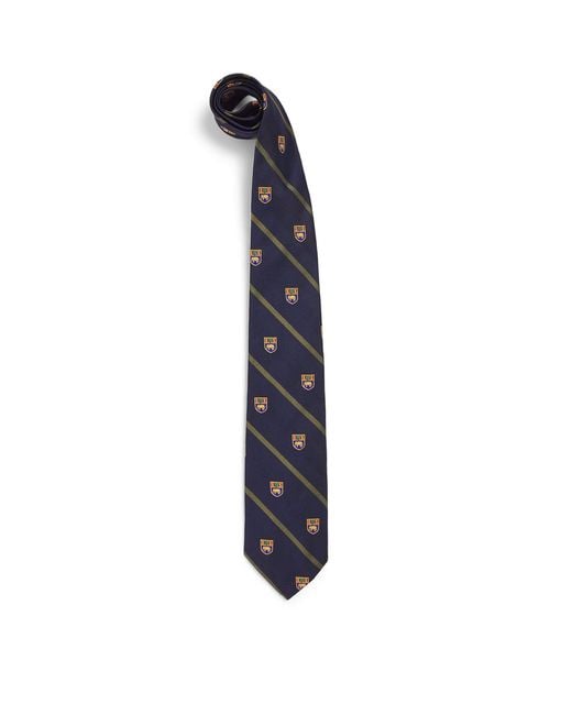 Polo Ralph Lauren Blue Silk Printed Tie for men