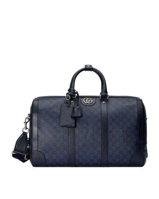 Gucci Blue Medium GG Supreme Ophidia Duffle Bag for men