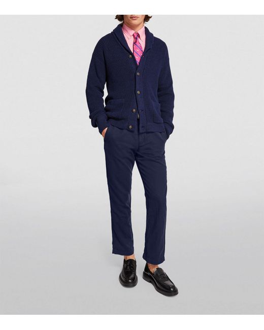 Polo Ralph Lauren Blue Linen-cotton Straight Trousers for men