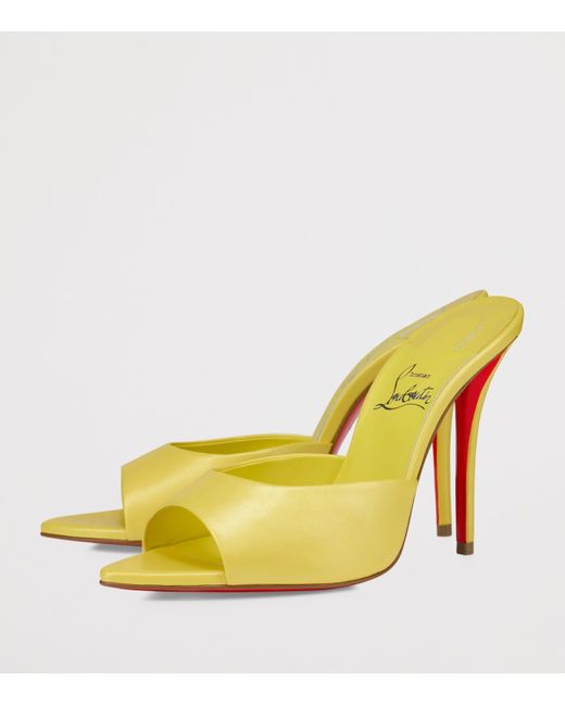 Christian Louboutin Metallic Miss Z Patent Leather Heeled Mules 100