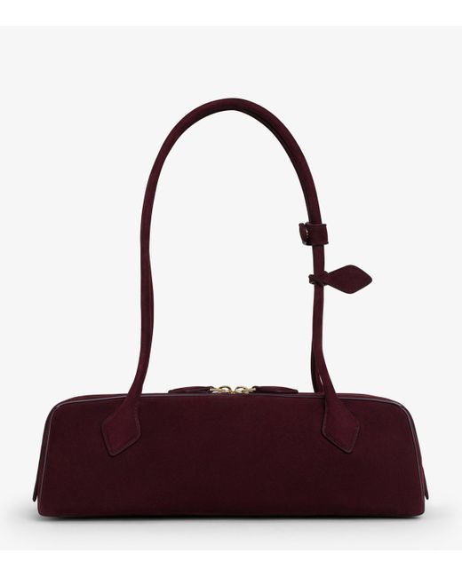 Alaïa Purple Medium Suede Le Teckel Shoulder Bag