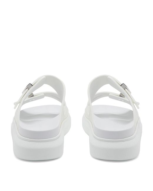 Alexander McQueen White Platform Hybrid Sandals for men