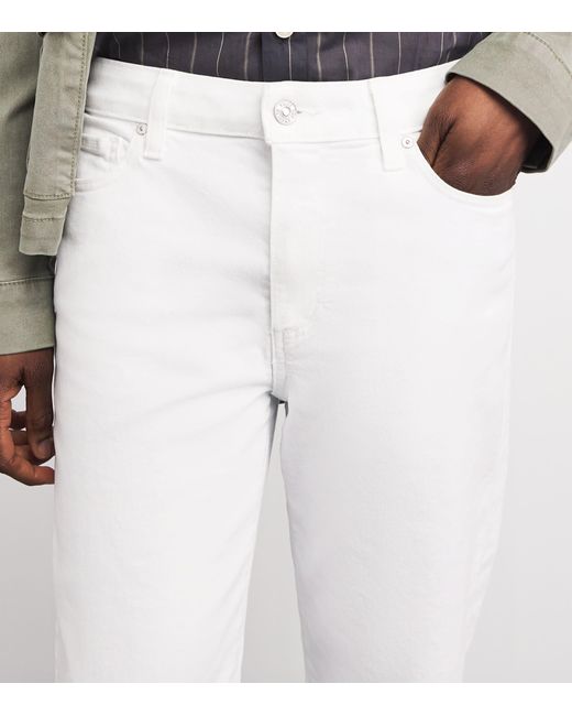 PAIGE White Mason Ankle Straight Jeans