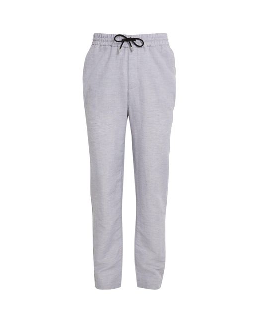 Sease Gray Linen-cotton Trousers for men