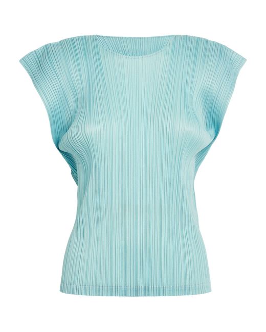 Pleats Please Issey Miyake Blue Monthly Colors March Top