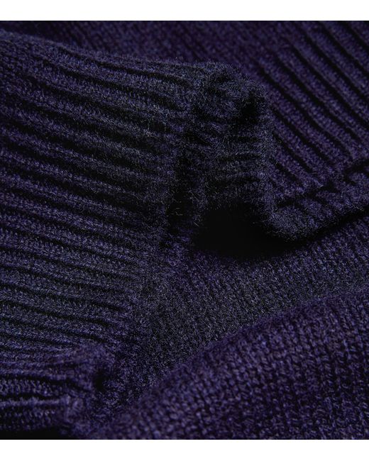 Harrods Blue Cashmere Rollneck Sweater