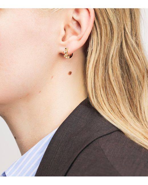 Suzanne Kalan Metallic And Diamond Frenzy Huggie Earrings