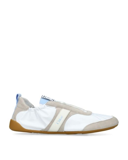 Chloé White Leather Kick Sneakers