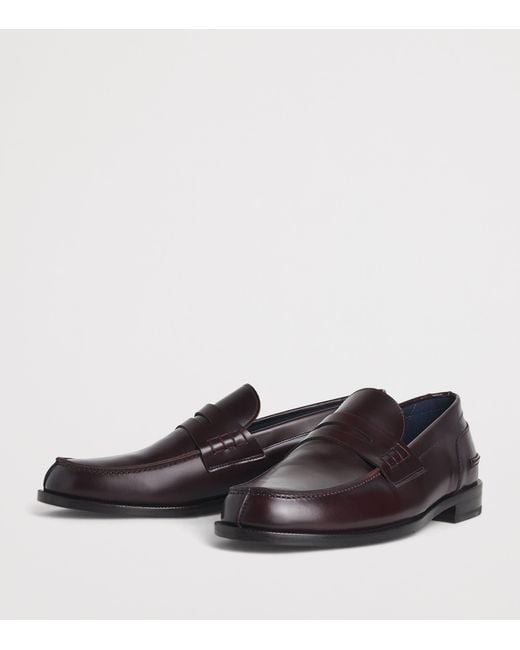 Brioni Brown Leather Loafers for men