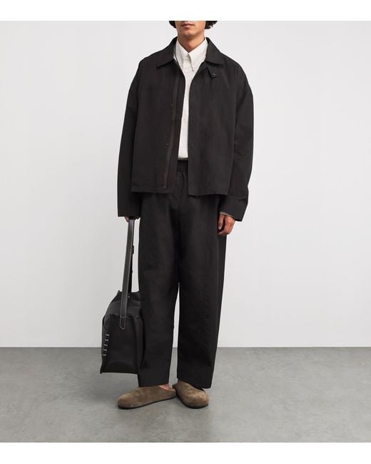 Studio Nicholson White Cotton Stripe Oversized Ruskin Shirt for men