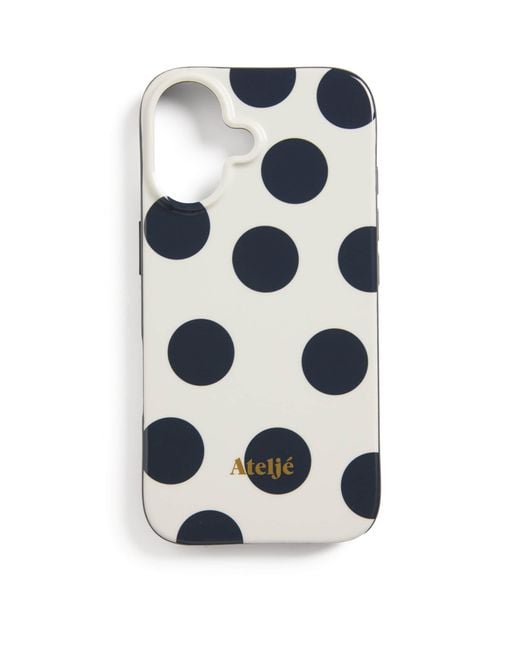 Atelje71 White Recycled Polka-Dot Iphone 16 Case