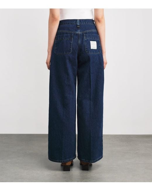 Sandro Blue Wide-Leg Jeans