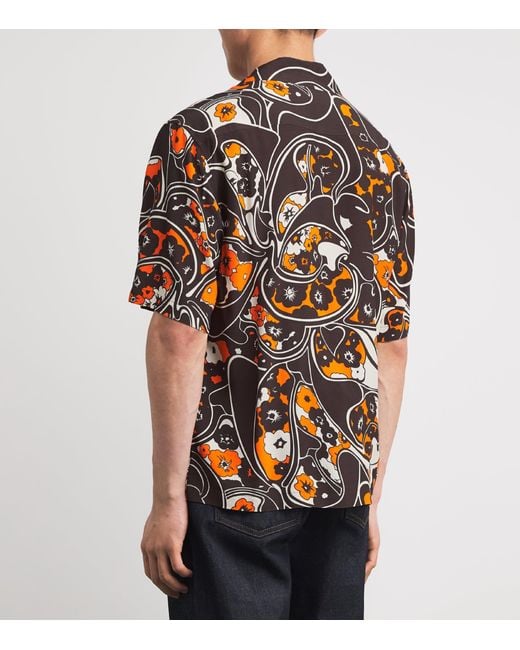 Sandro Black Short-Sleeve Floral Shirt for men