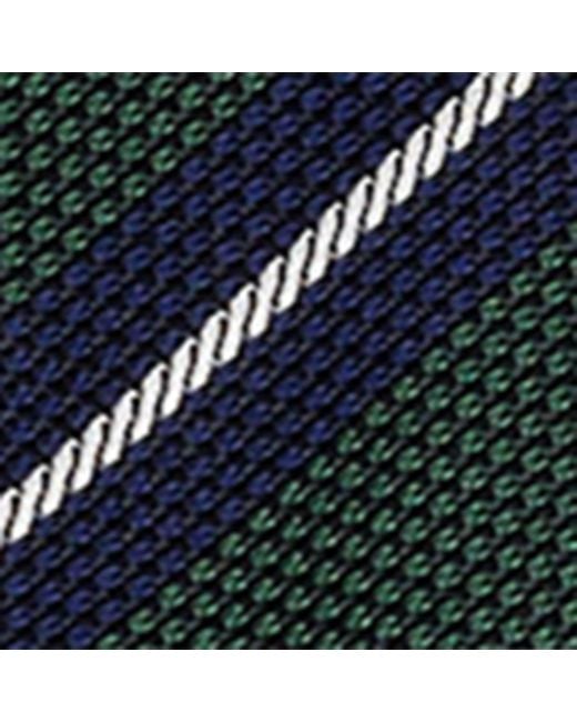 Dunhill Blue Silk Grenadine Stripe Tie for men