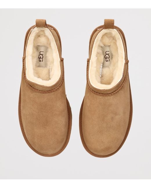 Ugg Brown Suede Classic Micro Boots