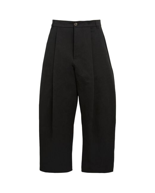 Studio Nicholson Black Cotton Tailored Trousers for men