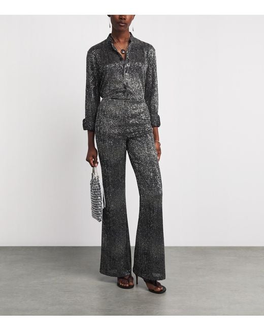 Missoni Gray Sequin Chevron Shirt