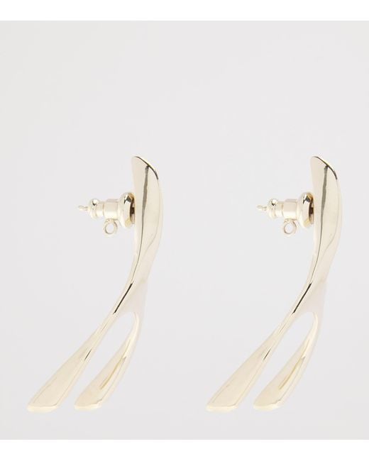 McQueen Natural Embellished Wishbone Earrings