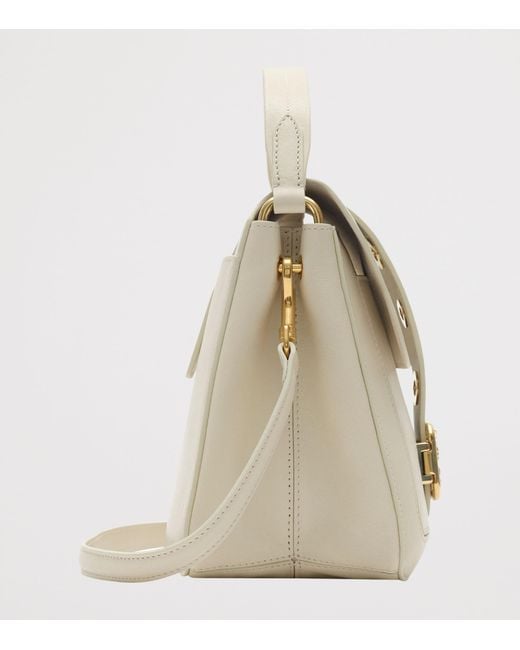 Burberry Natural Small Leather Rider Bag