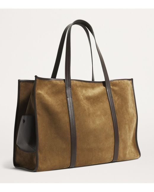 Sandro Brown Large Suede Tote Bag