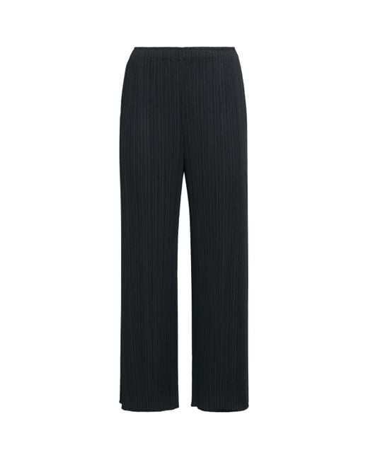 Pleats Please Issey Miyake Black Monthly Colors August Wide-Leg Trousers