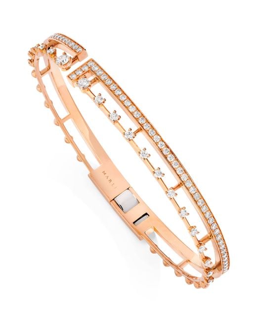 Marli New York Metallic Medium And Diamond Avenues Bangle