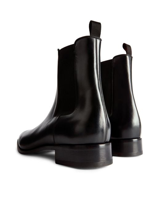 Christian Louboutin Black Samson Leather Chelsea Boots for men