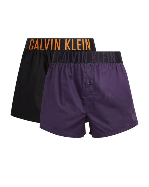 Calvin Klein Blue Cotton Intense Power Boxers (pack Of 2) for men