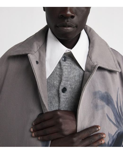 Dries Van Noten Gray Alpaca-Wool-Blend Cardigan for men
