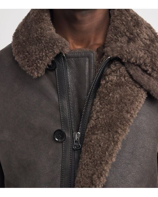 Belstaff Brown Shearling Snowfield Jacket for men