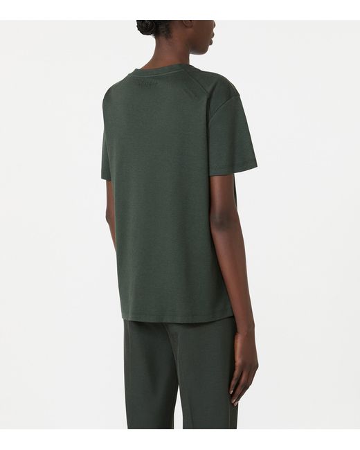 Max Mara Green Stretch-Cotton T-Shirt