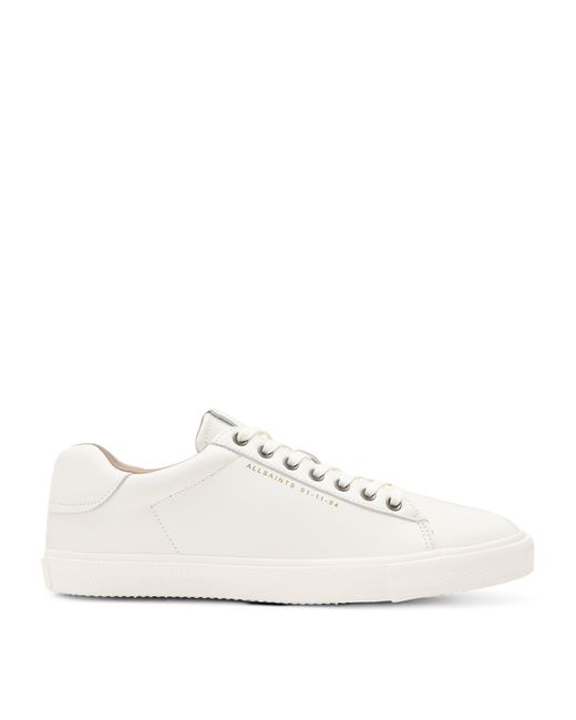 AllSaints White Leather Brody Sneakers for men