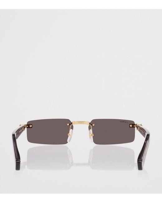 Cartier Metallic Narrow Rectangle Sunglasses for men
