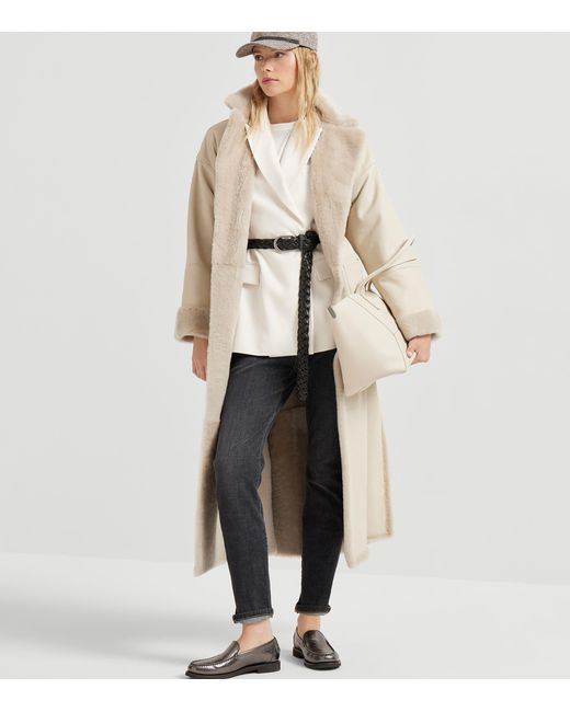 Brunello Cucinelli White Comfort Viscose Couture Twill Blazer