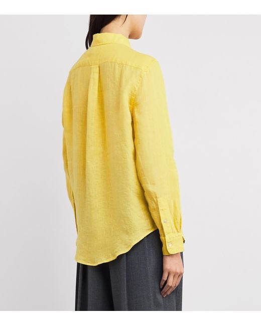 Polo Ralph Lauren Yellow Linen Classic Fit Shirt
