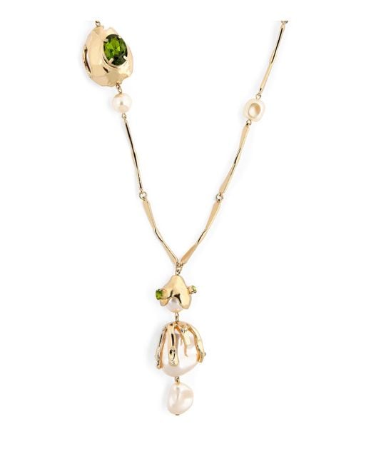 Weekend by Maxmara White Irregular Chain Pendant Necklace