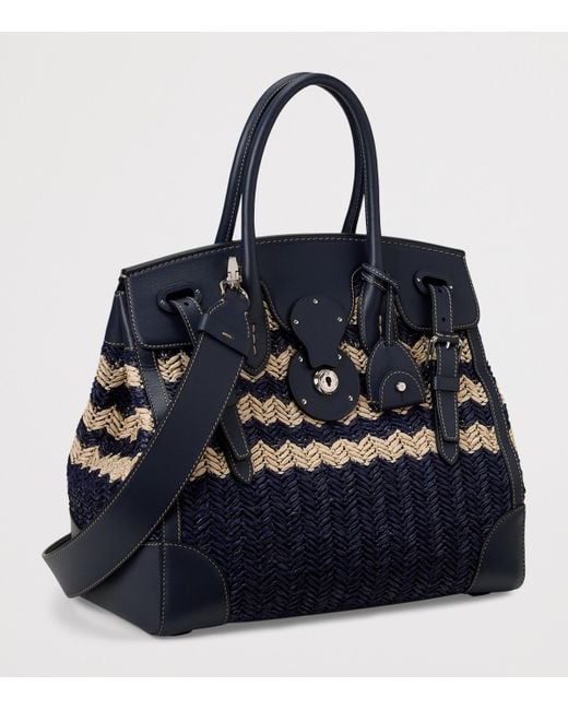 トートバッグ Ralph Lauren Leather Soft Ricky 33 Bag (435189535001 BLACK) s7-1020852_lifestyle?$rl_4x5_pdp$