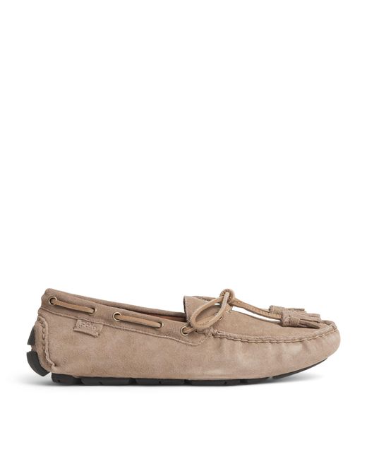 Polo Ralph Lauren Brown Suede Tasselled Anders Loafers