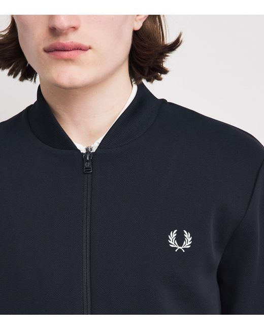 Fred Perry Blue Stripe Tape Track Jacket for men