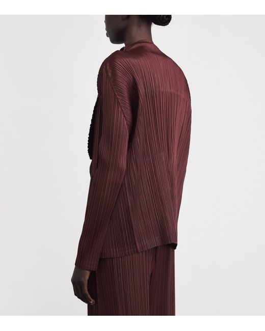 Pleats Please Issey Miyake Red January Monthly Colours Cardigan