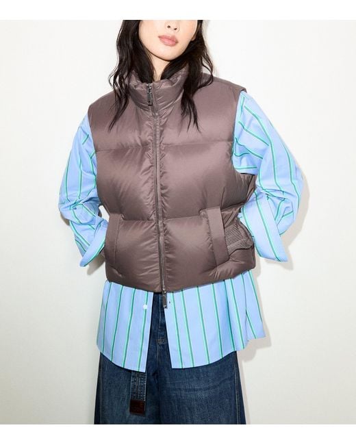 MAX&Co. Brown Water-Repellent Down Gilet