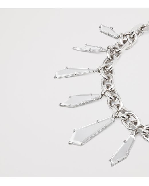 McQueen Metallic Mirror Fragment Necklace for men
