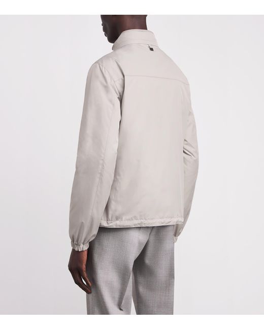 Corneliani Gray Water-Resistant Bomber Jacket for men