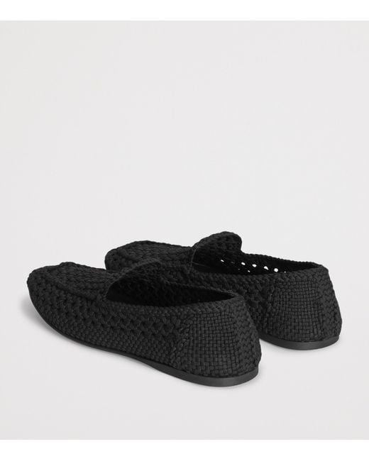 Dolce & Gabbana Black Mesh Loafers